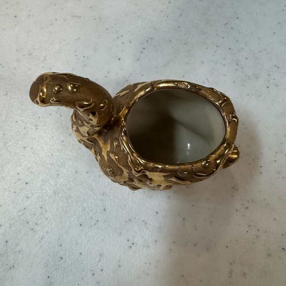 Vintage Set of Decorated 22K bright Gold 2.5” Swans Figurines - Picture 10 of 10